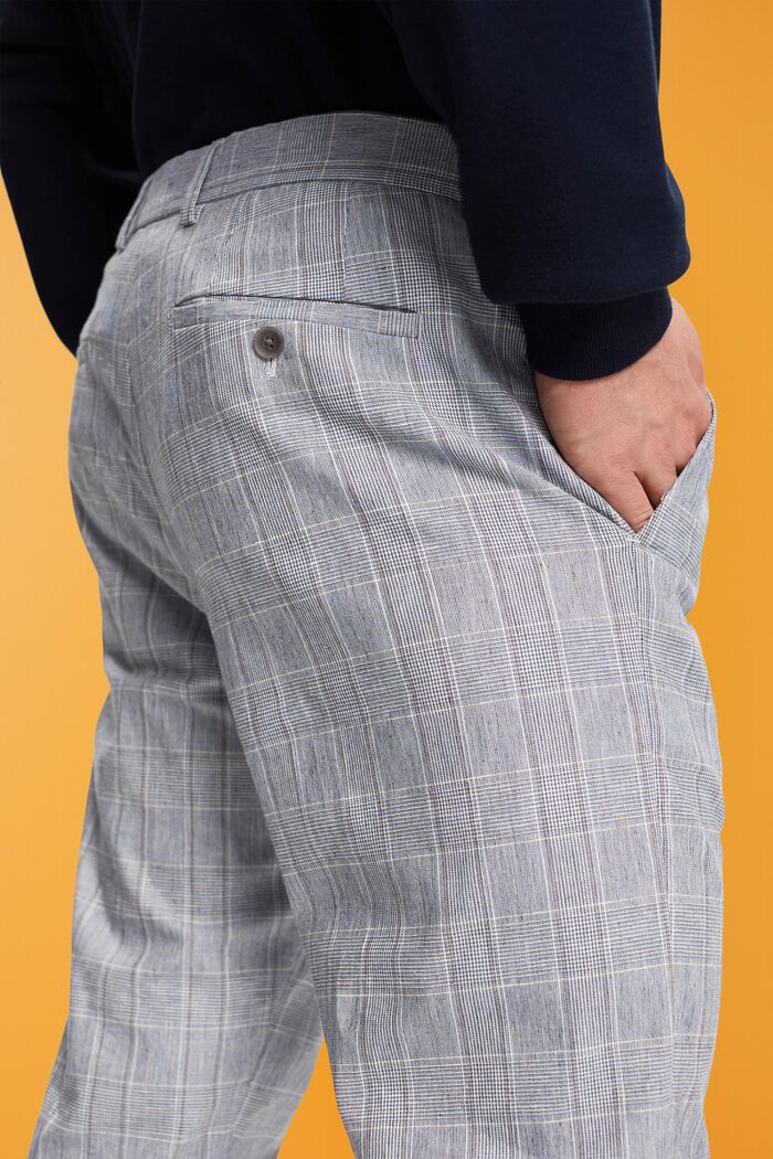 Pantalon de tailleur Slim Fit à carreaux, LIGHT BLUE, detail image number 4
