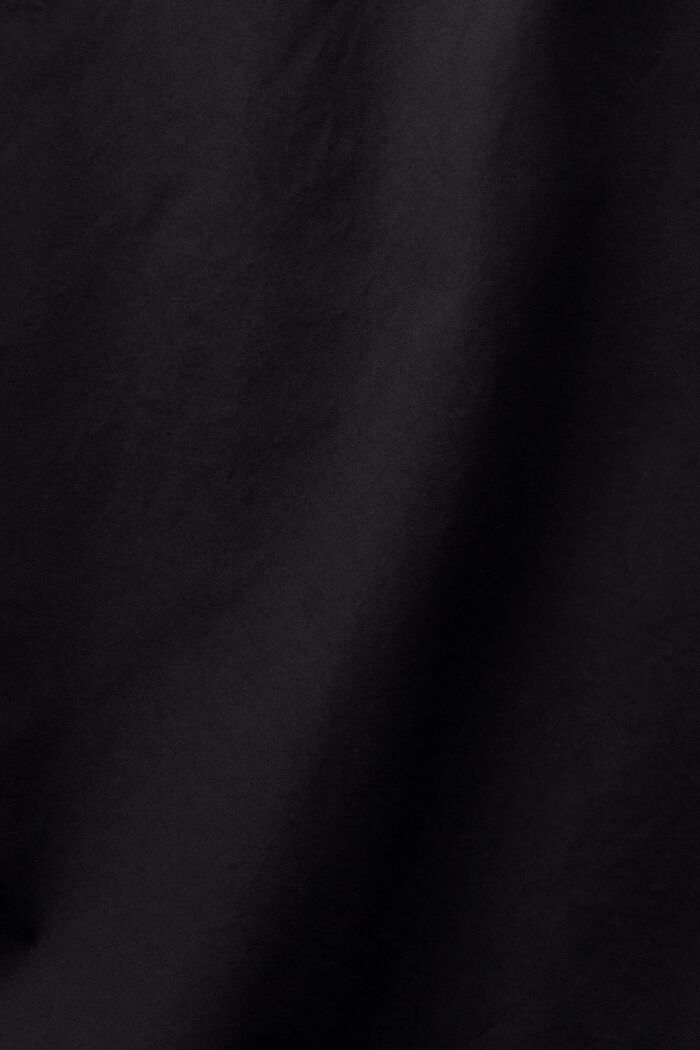 Chemise à manches courtes en popeline de coton, BLACK, detail image number 5