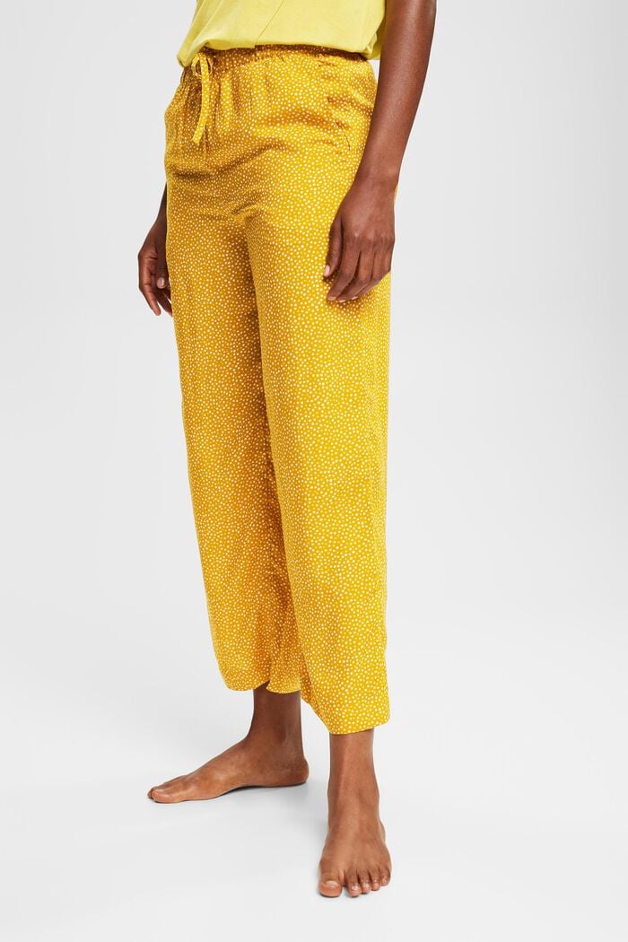 Pantalon de pyjama à motif petits pois, LENZING™ ECOVERO™, HONEY YELLOW, detail image number 0