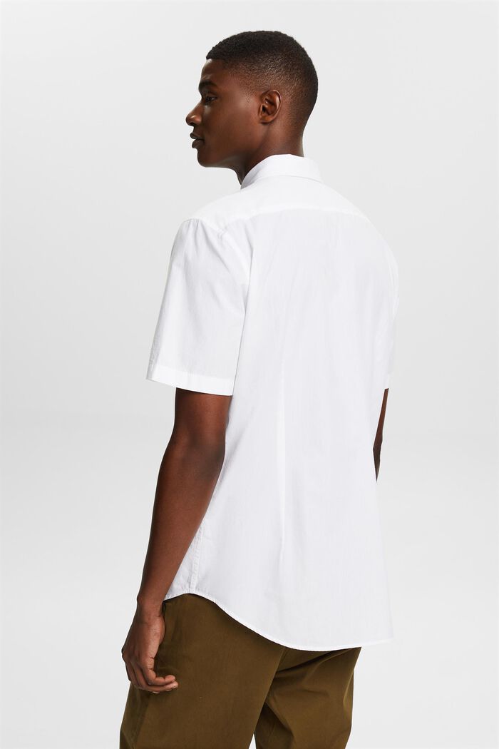 Chemise à manches courtes en popeline de coton, WHITE, detail image number 2