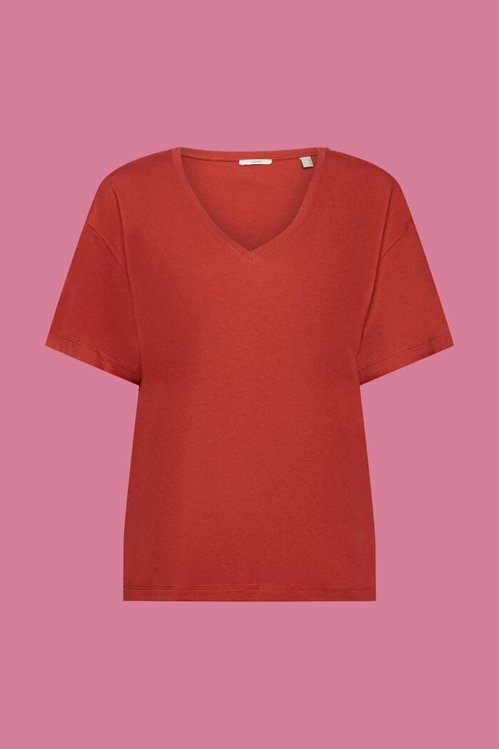 T-shirt oversize, TENCEL™, TERRACOTTA, detail image number 6