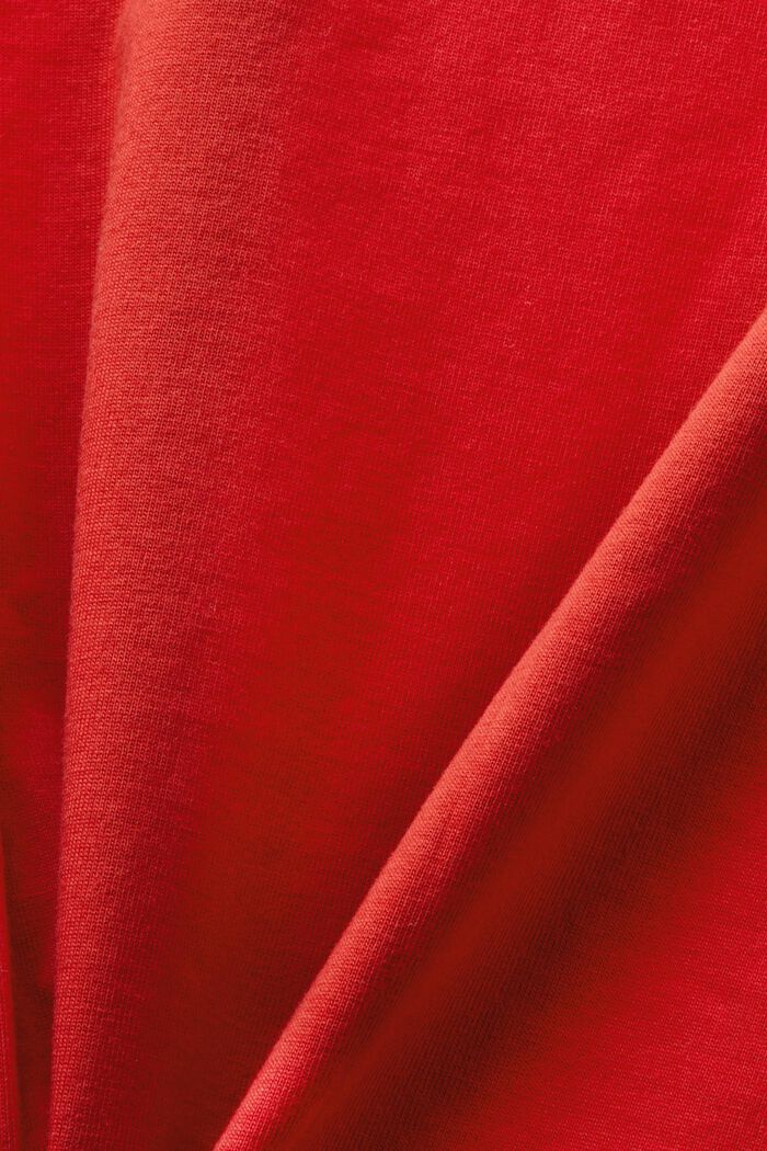 T-shirt à imprimé floral et logo, DARK RED, detail image number 5