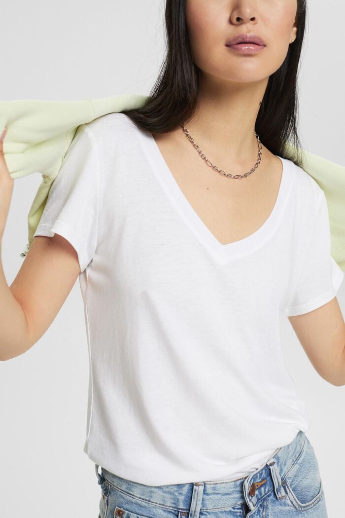Lot de 2 t-shirts en coton biologique mélangé, WHITE, detail image number 3