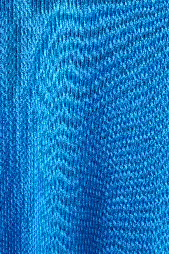 Pull-over à col ras-du-cou en maille côtelée, BLUE, detail image number 5