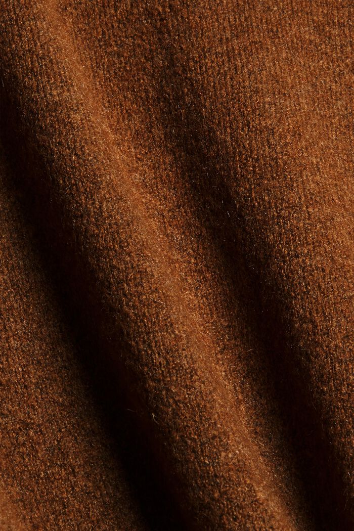 À teneur en laine : cardigan à encolure en V, TOFFEE, detail image number 4