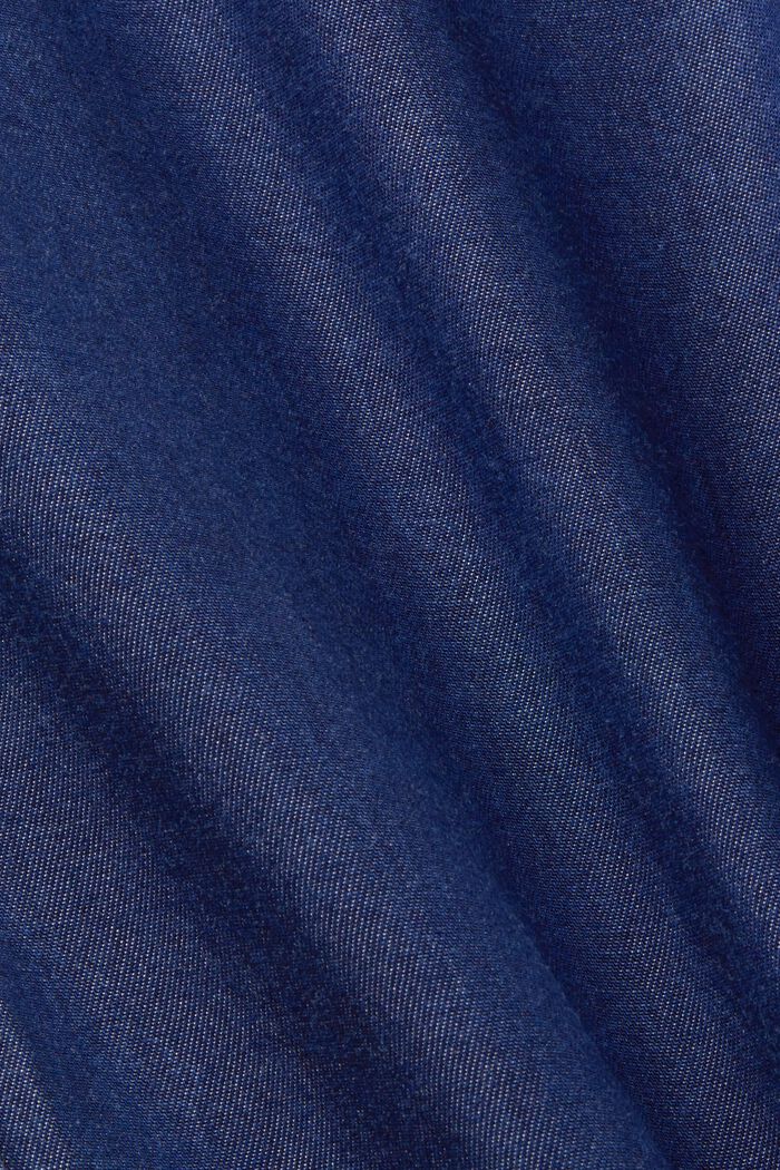 Pantalon à jambes larges et coupe courte, TENCEL™, BLUE DARK WASHED, detail image number 6