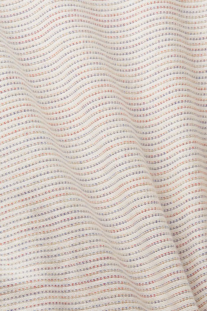 Pull-over à rayures colorées en coton biologique, OFF WHITE, detail image number 5