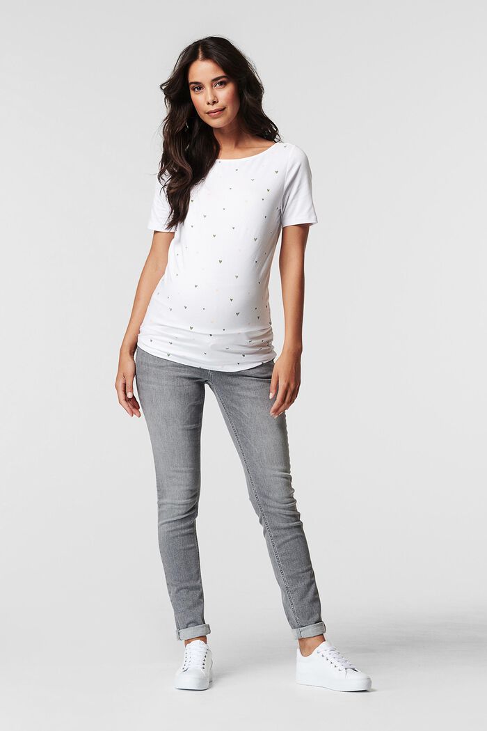 T-shirt à imprimé, bio coton, BRIGHT WHITE, detail image number 0