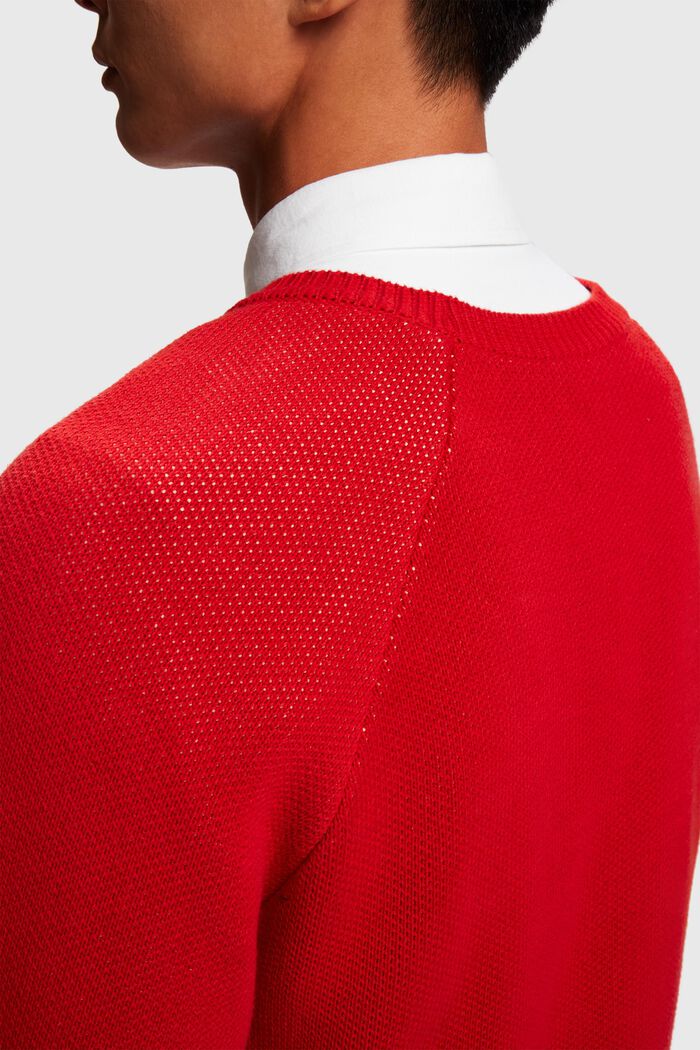 Pull-over en maille unisexe, RED, detail image number 4