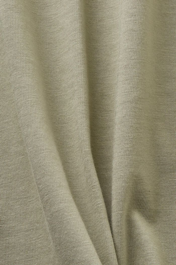 T-shirt à imprimé en coton biologique, DUSTY GREEN, detail image number 4