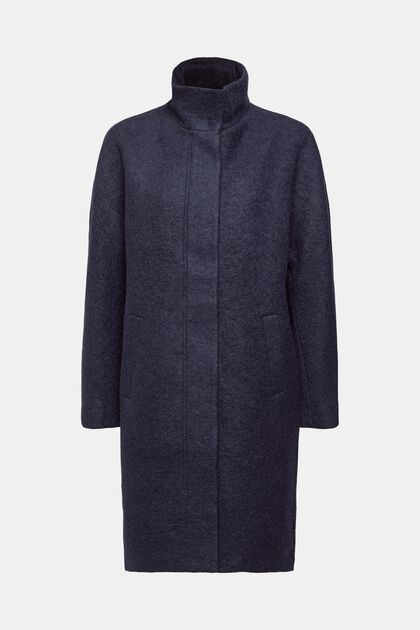 Manteau à teneur en laine, NAVY, overview