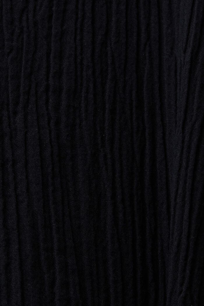 Robe longueur midi froissée dotée d’une ceinture, BLACK, detail image number 6