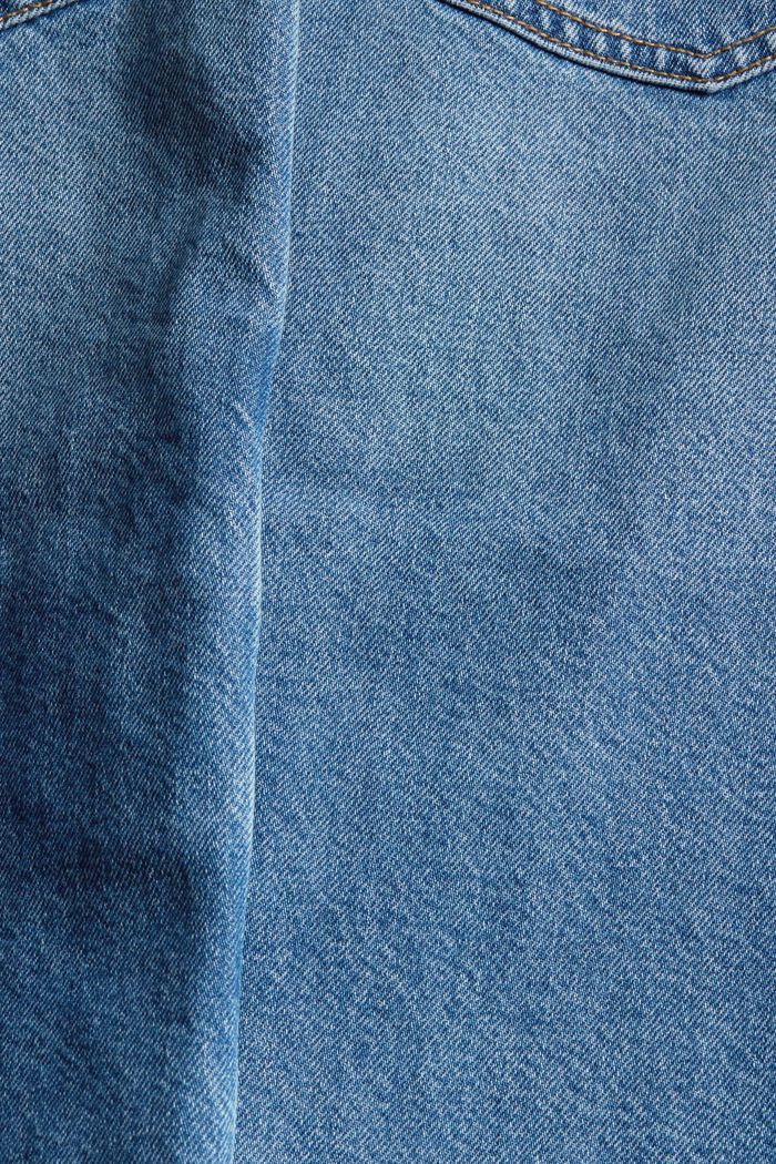 Jupe en jean munie d’une patte de boutonnage, coton biologique, BLUE MEDIUM WASHED, detail image number 4