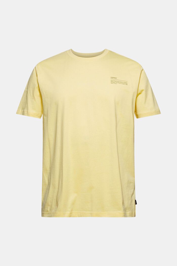 T-shirt en jersey doté d´un imprimé, 100 % coton bio, LIGHT YELLOW, overview