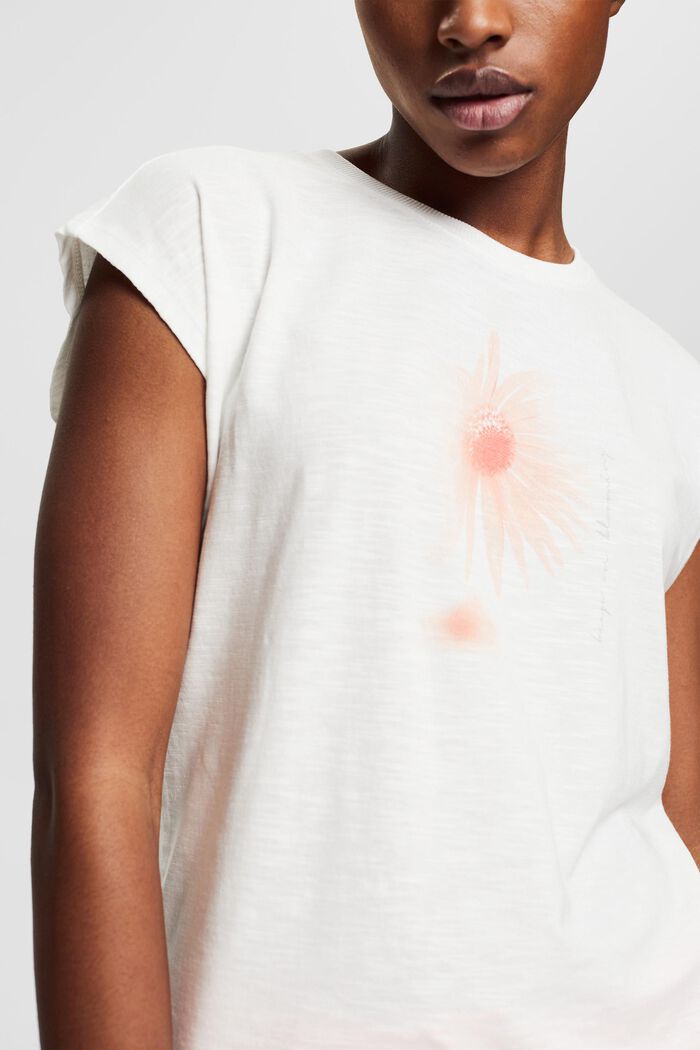 T-shirt à imprimé, coton biologique mélangé, OFF WHITE, detail image number 2