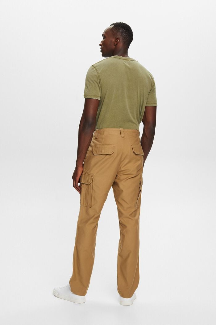 Pantalon cargo en coton, CAMEL, detail image number 3