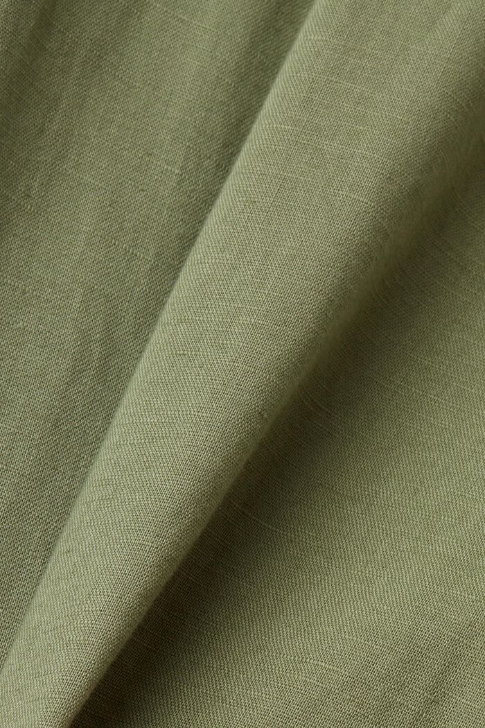 Chemise à col boutonné en mélange de coton et lin, LIGHT KHAKI, detail image number 5