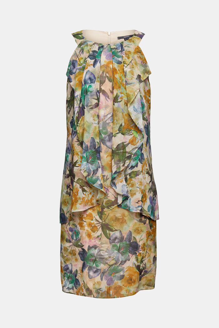 En matière recyclée : la robe en chiffon à motif floral, OFF WHITE, detail image number 6