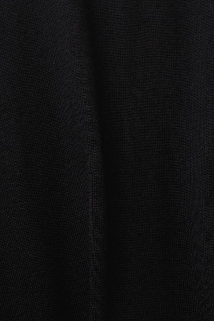 Pull-over en laine de style polo, BLACK, detail image number 4