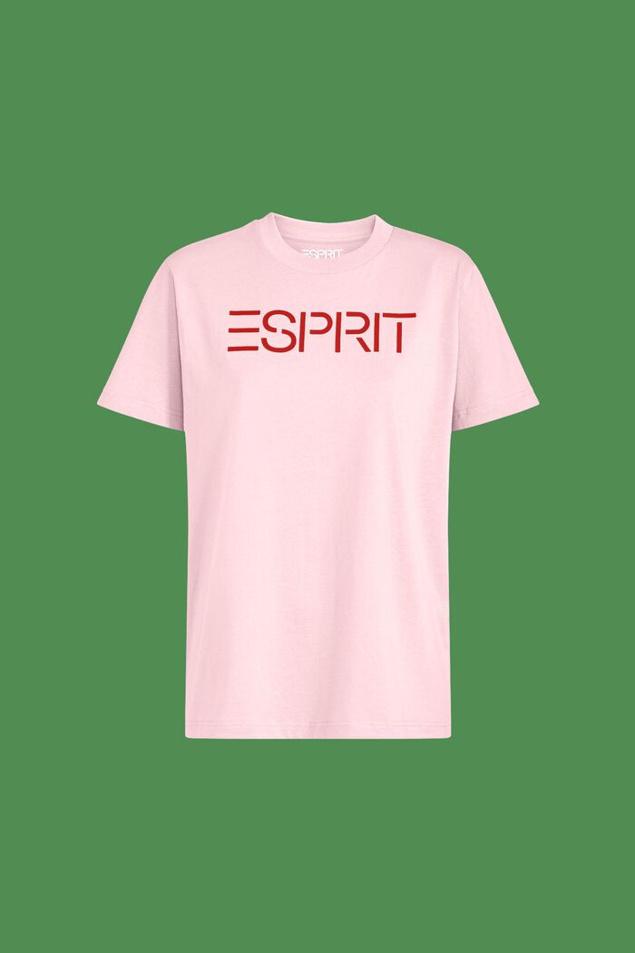 T-shirt en jersey de coton unisexe à logo, LIGHT PINK, detail image number 6