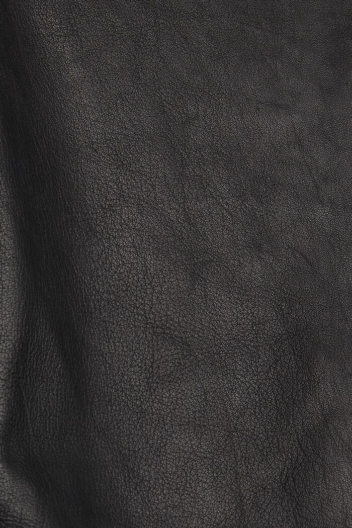 En cuir : pantalon court, BLACK, detail image number 4