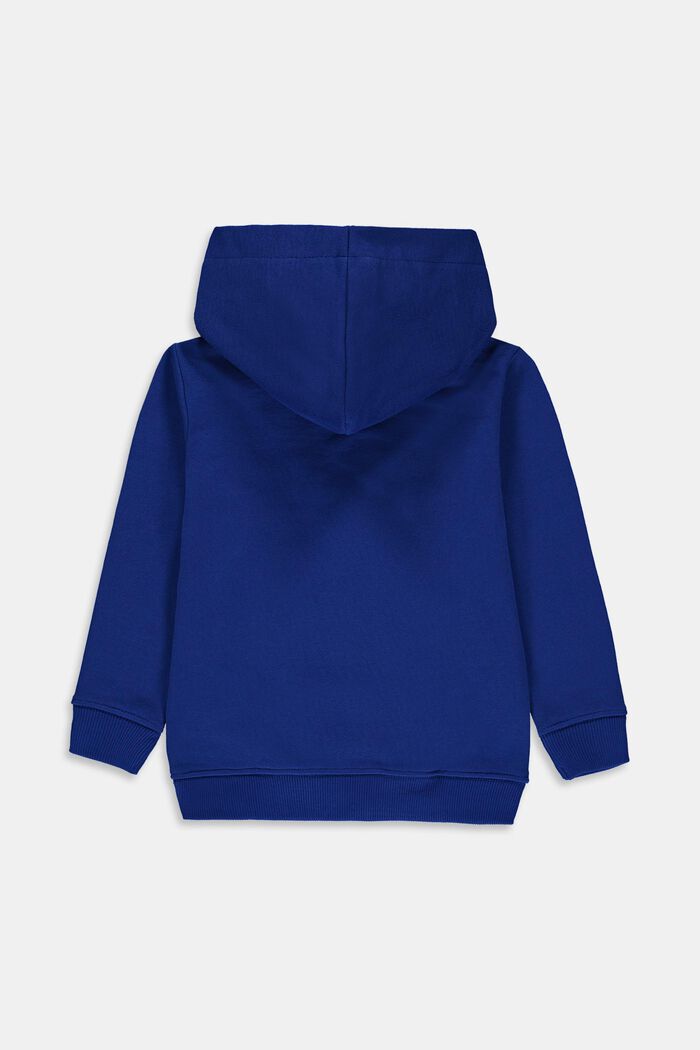 Sweater à capuche et logo, 100 % coton, BRIGHT BLUE, detail image number 1