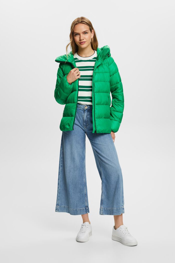Recyclée : la veste matelassée à capuche, GREEN, detail image number 5