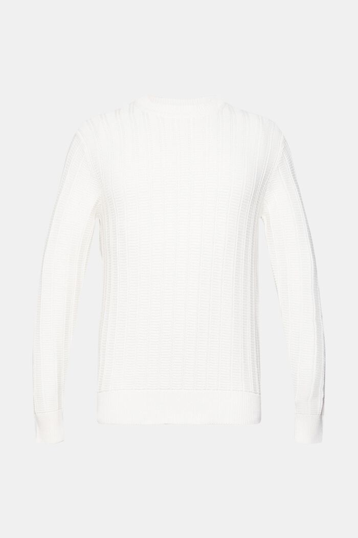 Pull-over en maille structurée, OFF WHITE, detail image number 6