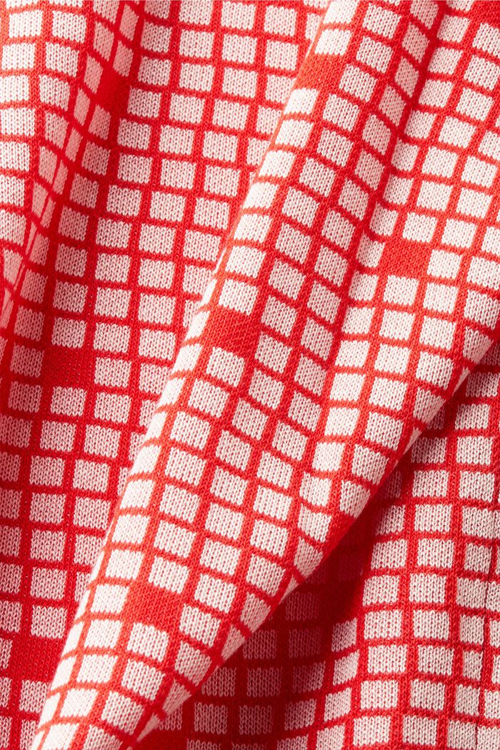 Sweat-shirt jacquard à col ras-du-cou, RED, detail image number 5