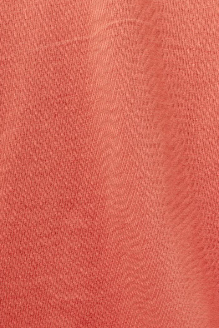 T-shirt à imprimé sur le devant, 100 % coton, CORAL RED, detail image number 5