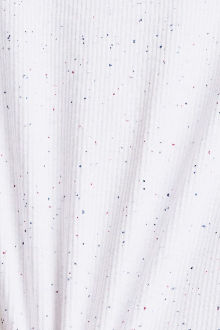 T-shirt à manches longues rehaussé de fil fantaisie, en coton biologique mélangé, WHITE, detail image number 4