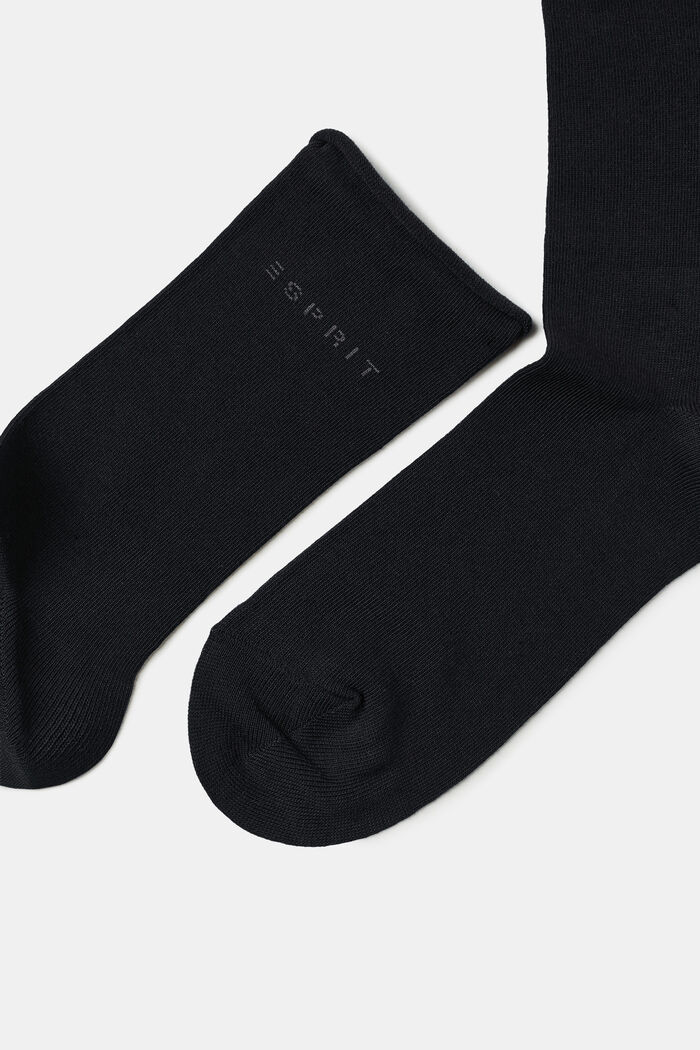 Lot de 2 paires de chaussettes en maille épaisse, BLACK, detail image number 1