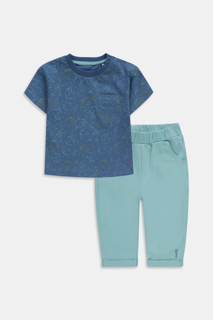 Lot mixte : t-shirt à manches longues et pantalon de jogging, GREY BLUE, overview