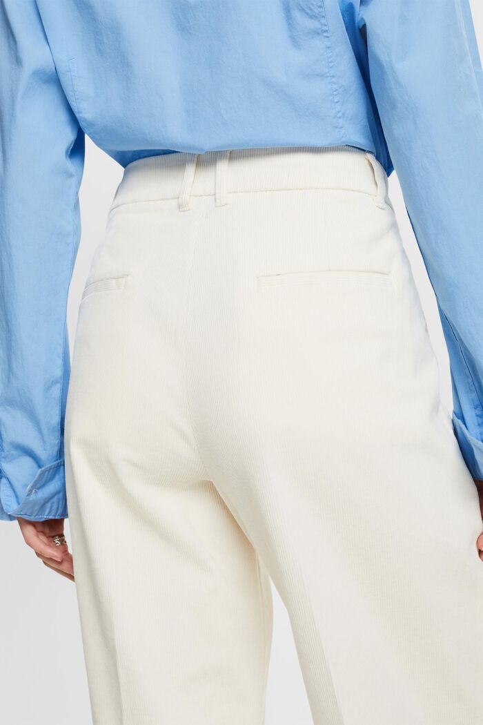 Pantalon en velours côtelé coupe Wide Fit taille mi-haute, ICE, detail image number 4