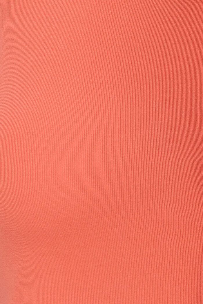 T-shirt côtelé à manches longues, en coton biologique et stretch, SALMON, detail image number 2