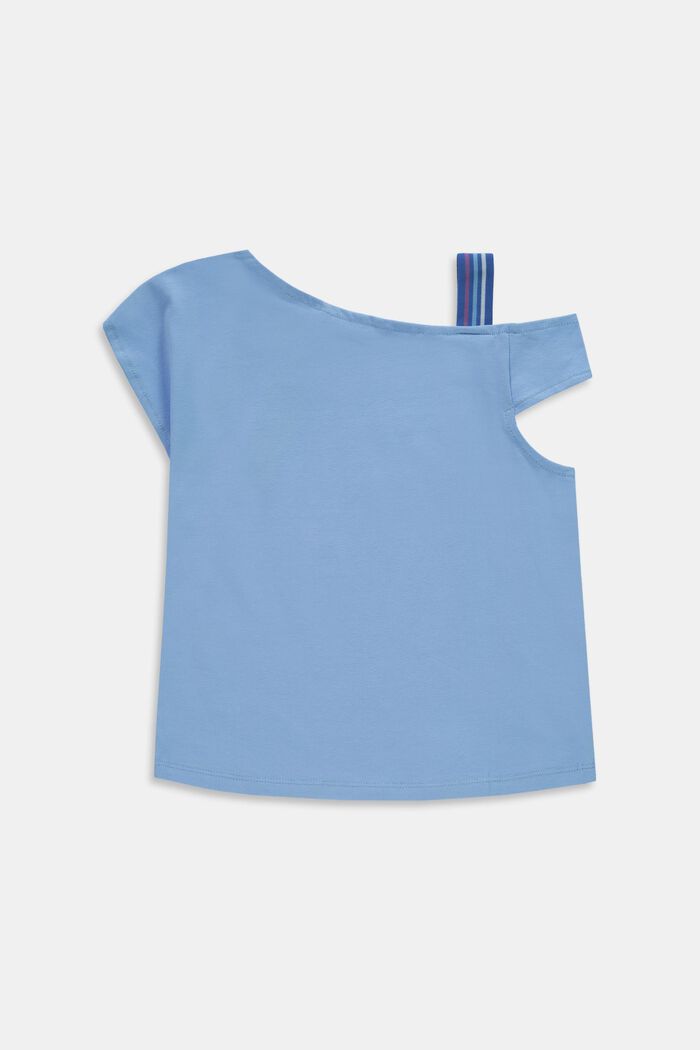 T-shirt à encolure asymétrique, BRIGHT BLUE, detail image number 1