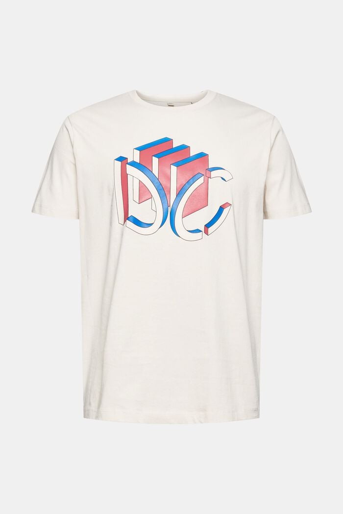 T-shirt en jersey à logo imprimé graphique en 3D