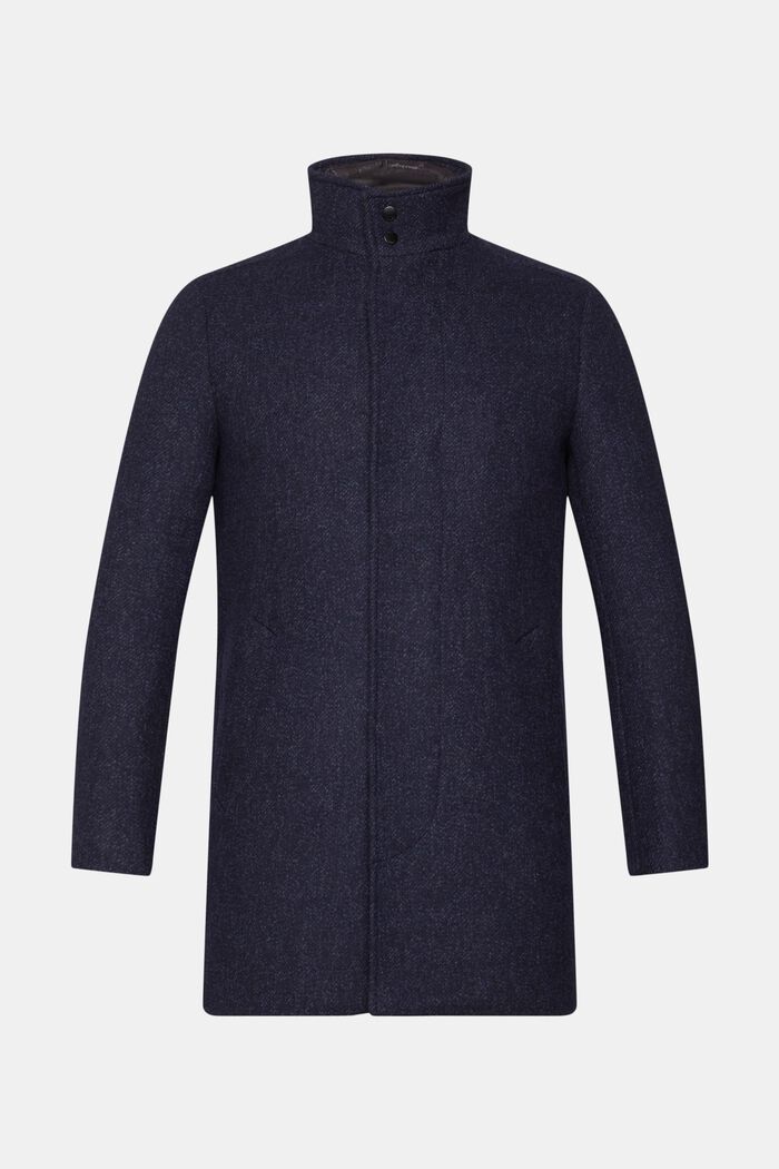 Manteau rembourré en laine mélangée, avec doublure amovible, DARK BLUE, detail image number 6