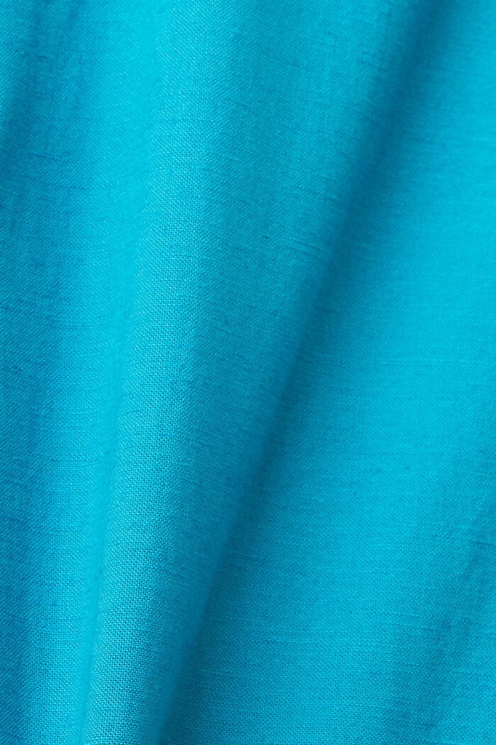 Robe chemisier à teneur en lin, TEAL BLUE, detail image number 7
