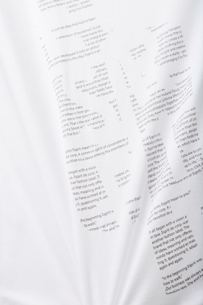 T-shirt à imprimé sur le devant, LENZING™ ECOVERO™, WHITE, detail image number 5