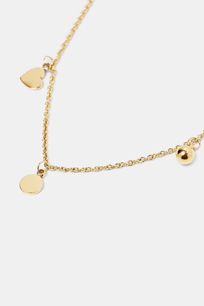 Bracelet de cheville à breloques porte-bonheur, acier inoxydable, GOLD, detail image number 1