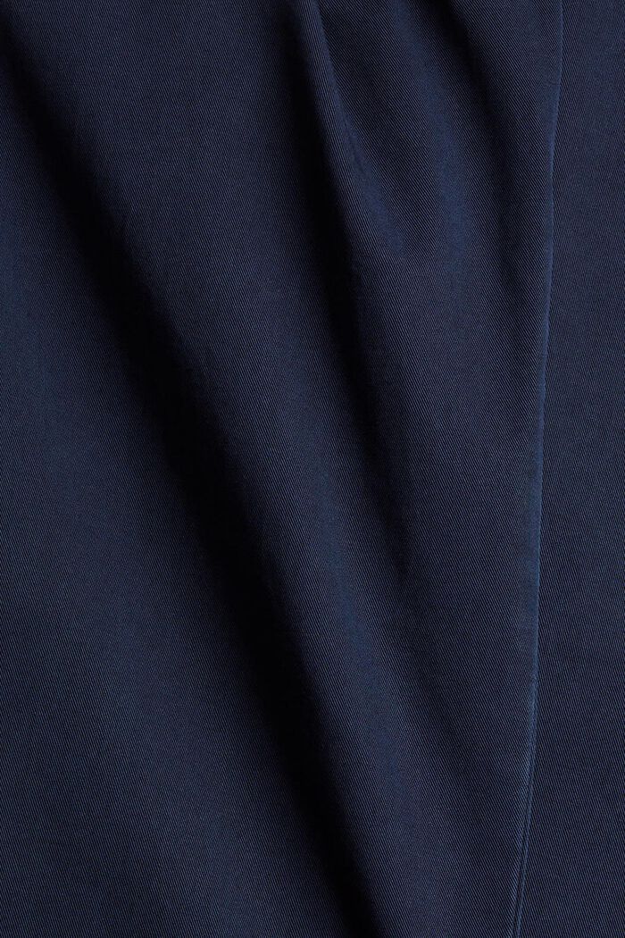 Pantalon en coton Pima doté d´un cordon de serrage à la taille, NAVY, detail image number 1