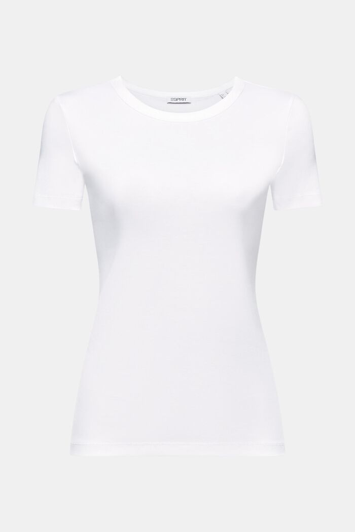 T-shirt en coton à manches courtes, WHITE, detail image number 6
