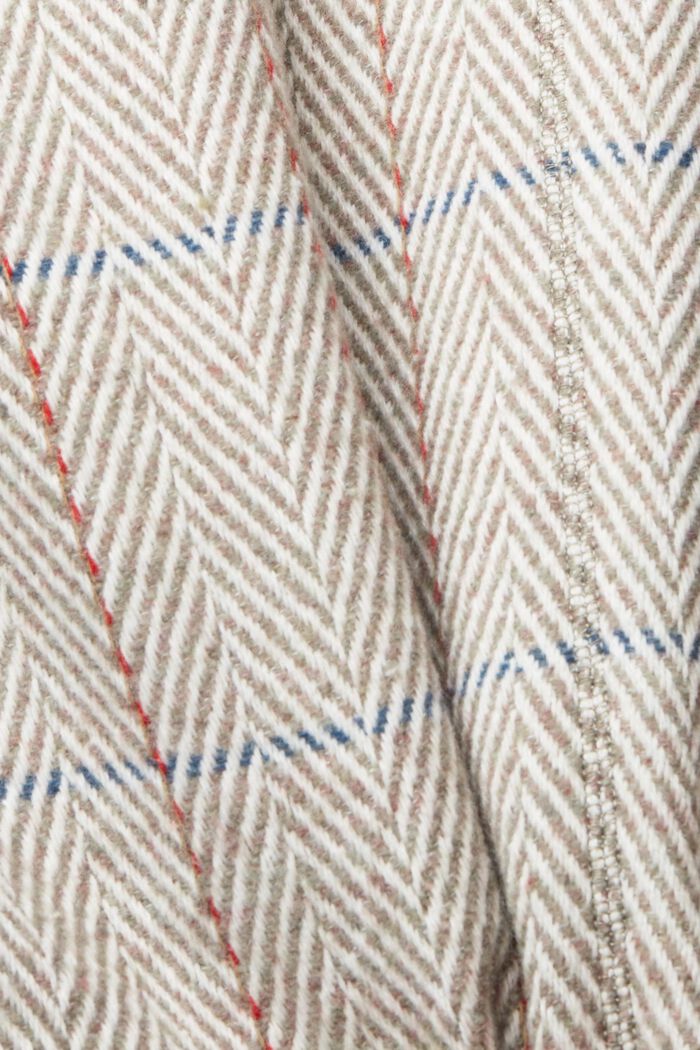 Manteau en laine mélangée à motif, LIGHT GREY, detail image number 4