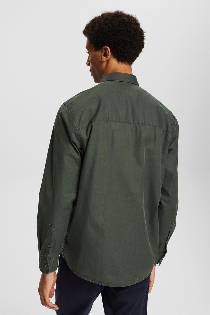 Chemise en coton à poche-poitrine, KHAKI GREEN, detail image number 3