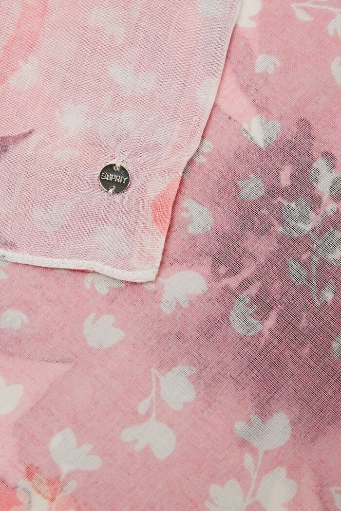 Écharpe tube à motif fleuri, PINK, detail image number 1