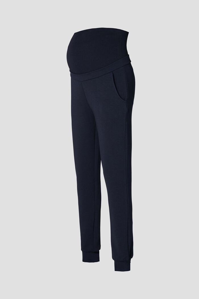 Pantalon en molleton compact, à ceinture de maintien pour le ventre, NIGHT SKY BLUE, detail image number 4