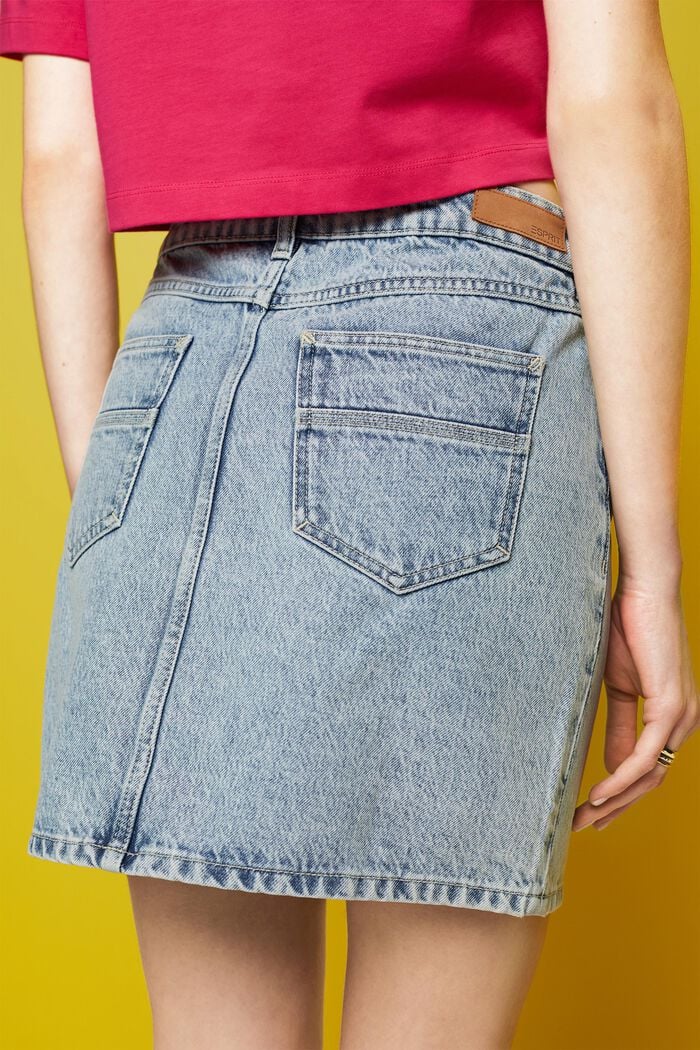 Mini-jupe en jean, TENCEL™, BLUE BLEACHED, detail image number 4