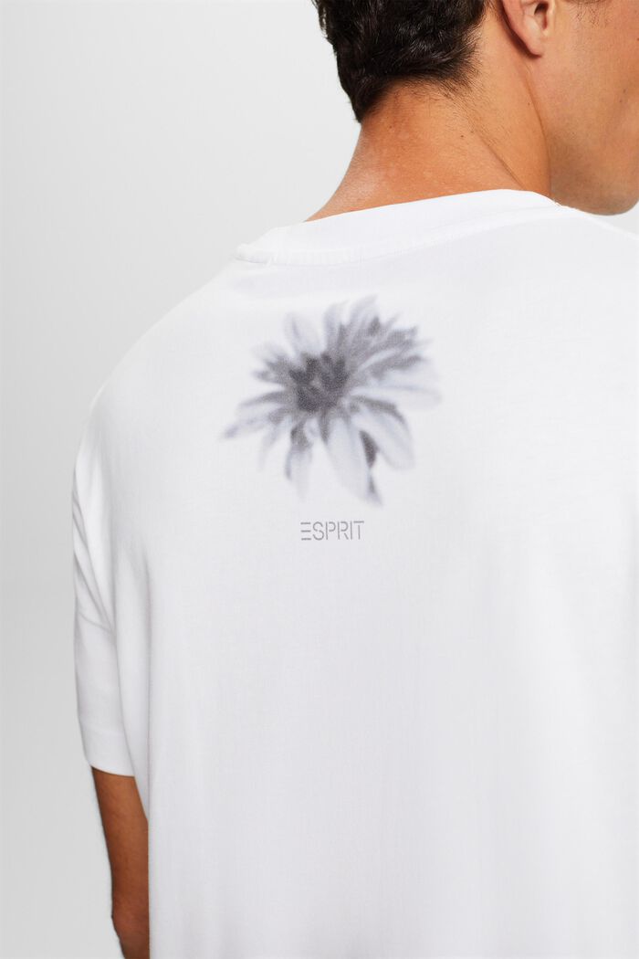 T-shirt à imprimé en coton Pima, WHITE, detail image number 3