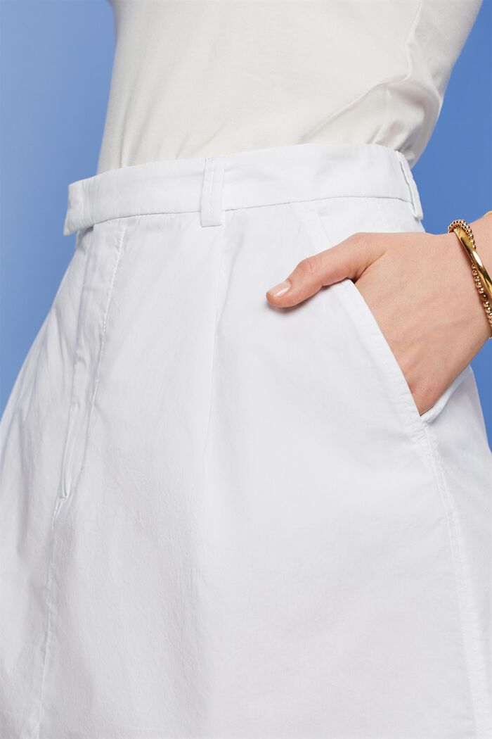 Mini-jupe tissée, 100 % coton, WHITE, detail image number 2